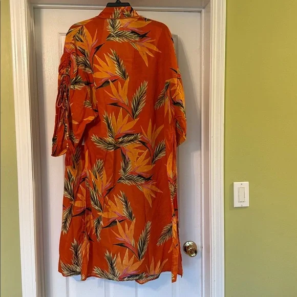 Free People - Read My Palm Kimono in Terracotta - size XS - Picture 3 of 9